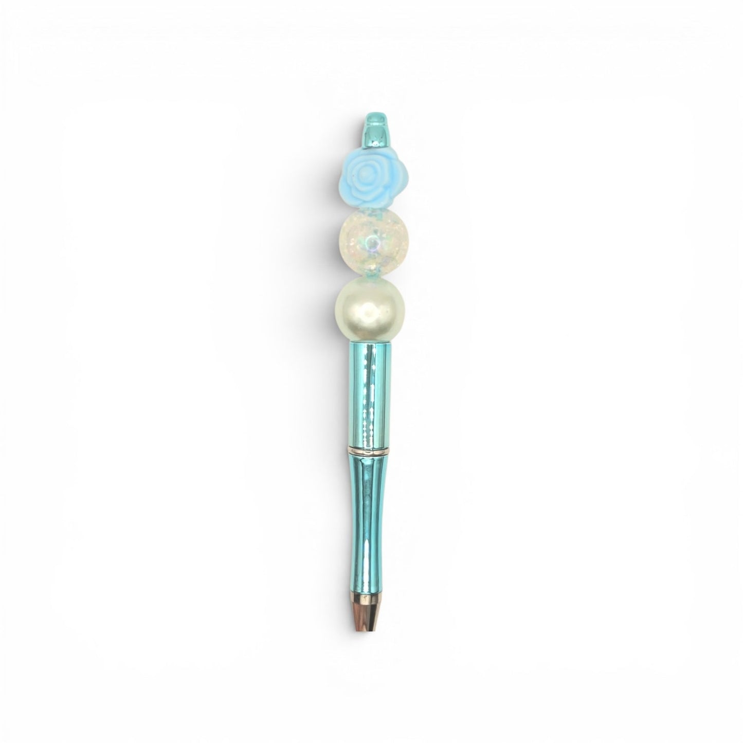 Blue Frost Beaded Pen