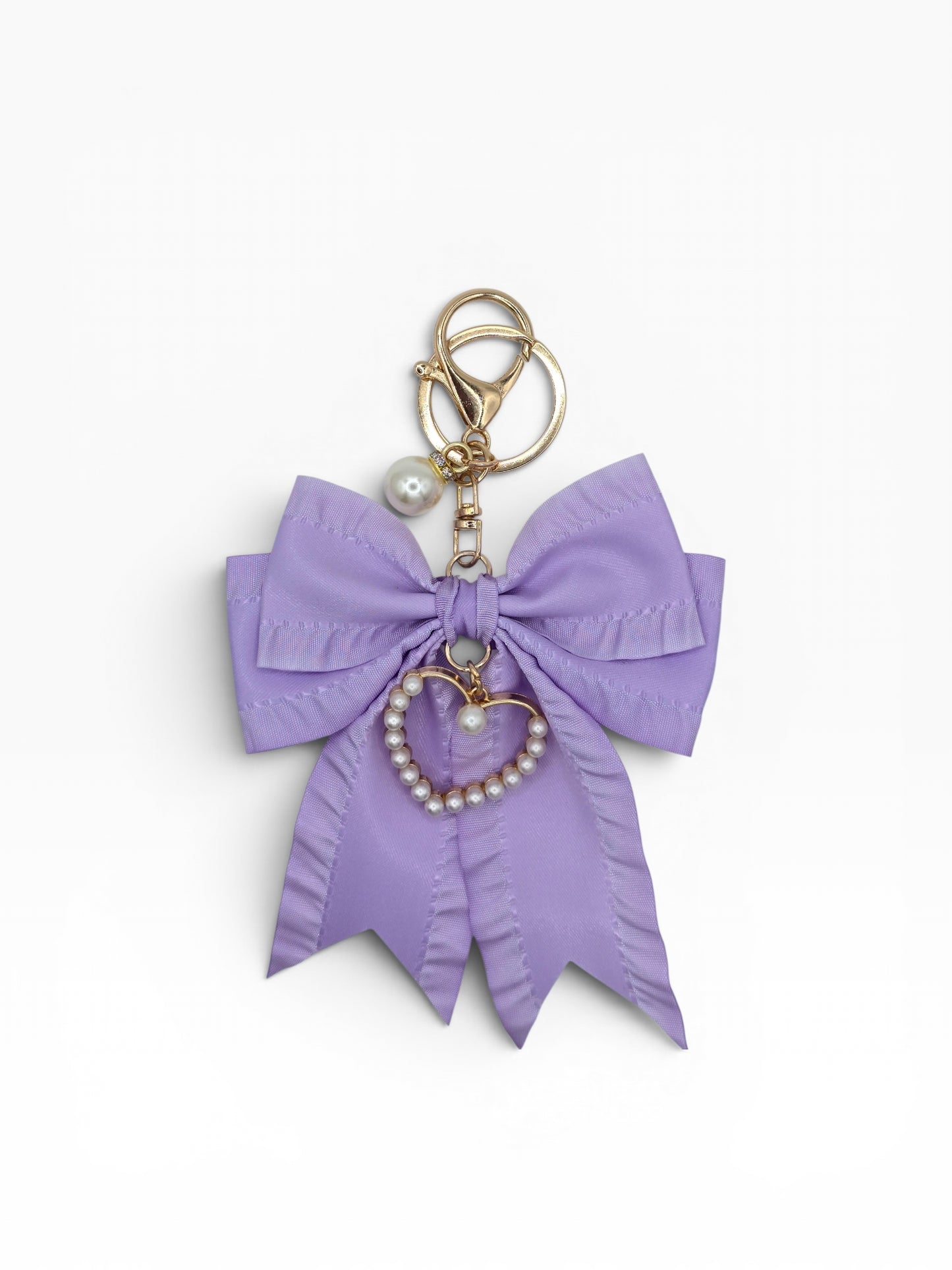 Lavender Pearl Heart Charm