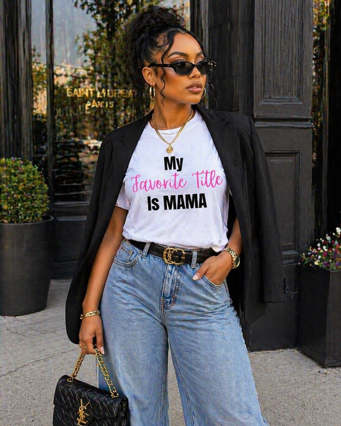 “My Favorite Title Is Mama T-Shirt | Mom Life Graphic Tee