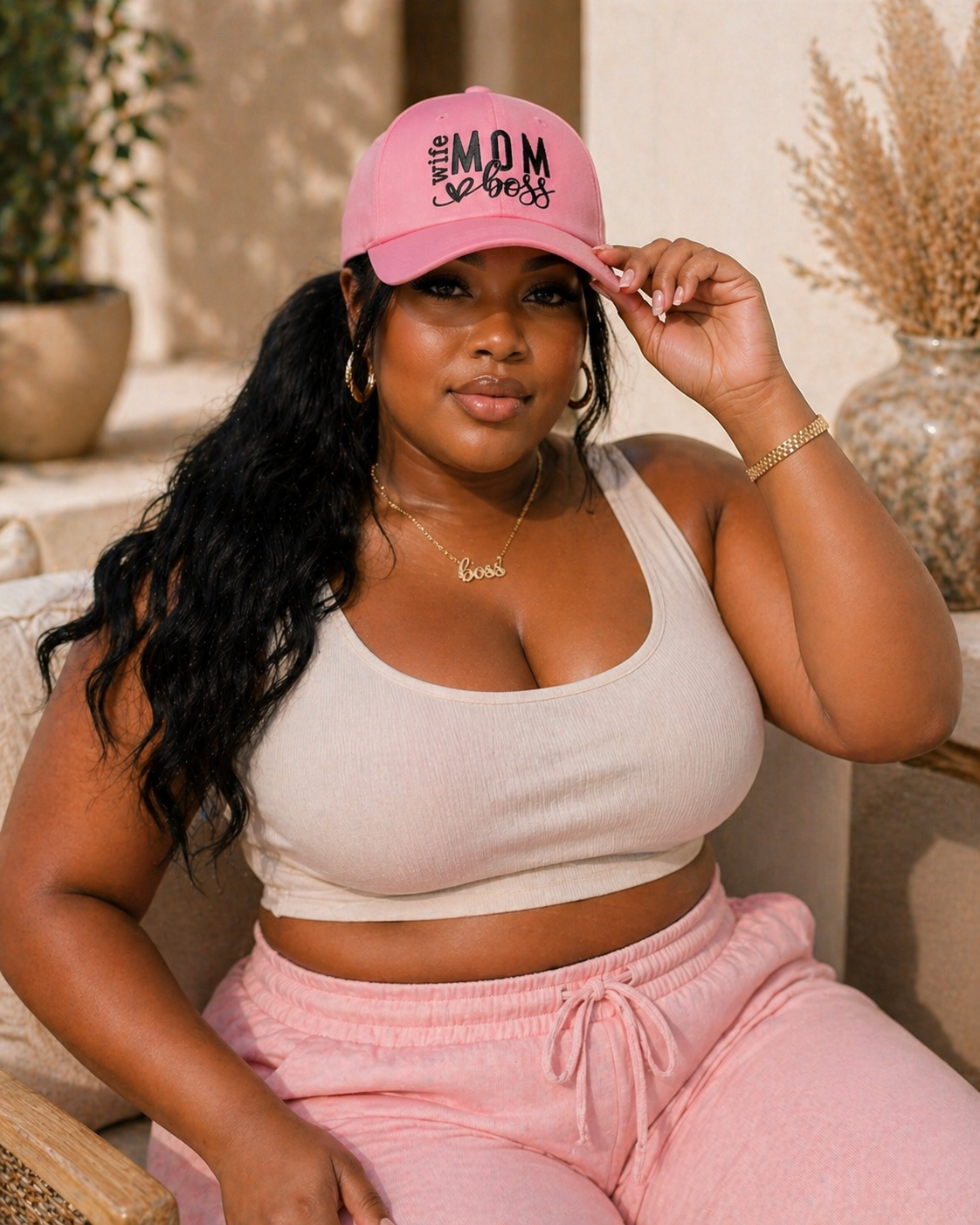 Embroidered Wife Mom Boss Cap